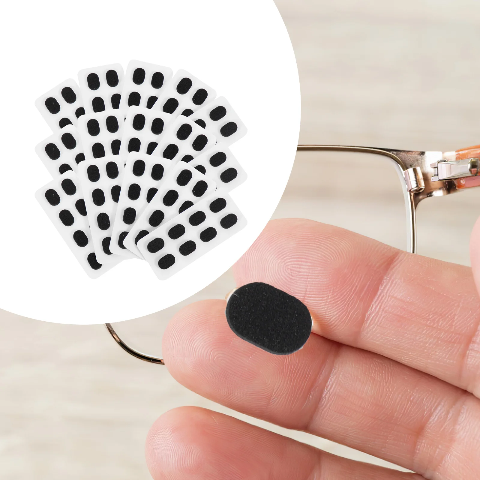 

60Pairs Non-Skid Glasses Nose Pads Ergonomic Design Supple Sponge Comfortable Support Glasses Nose Grips Sunglasses Pads