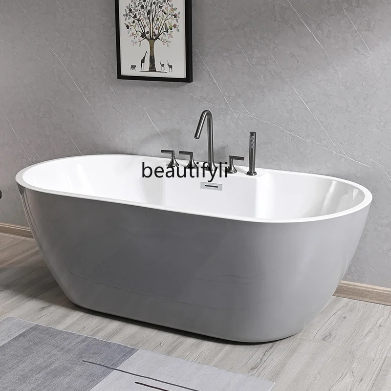 

Hotel acrylic integrated bathtub five-piece set household Japanese bathroom bathtub
