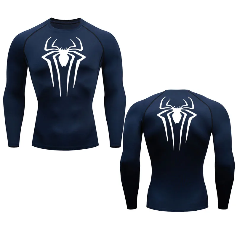 Sports T-Shirt Compression Shirt Long Men's Running Top Gym Sweat Quick Dry Workout Second Skin Sun Protection Thin 2099 Men's