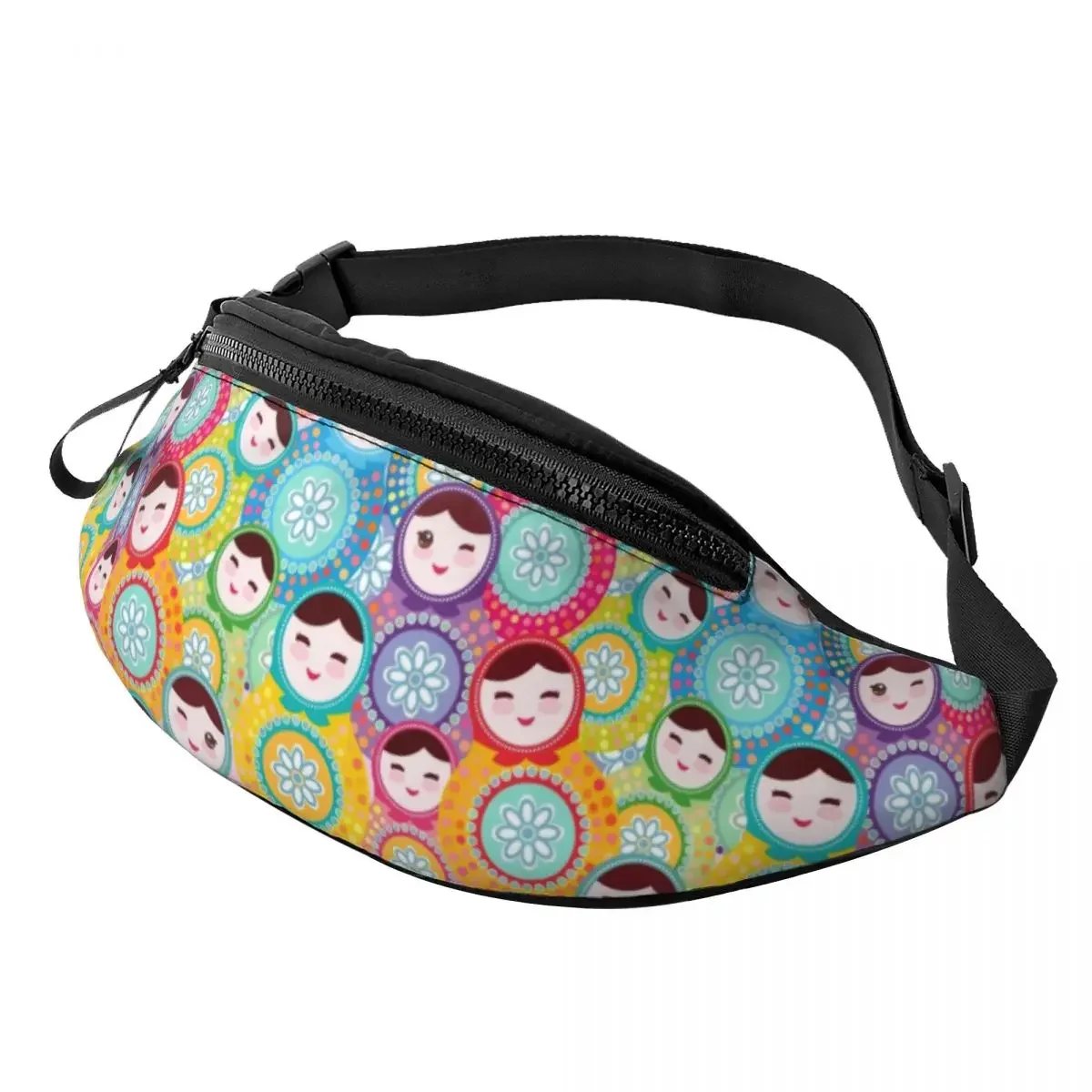 Russian Dolls Matryoshka Fanny Pack Men Women Custom Babushka Folk Art Crossbody Waist Bag for Travel Hiking Phone Money Pouch