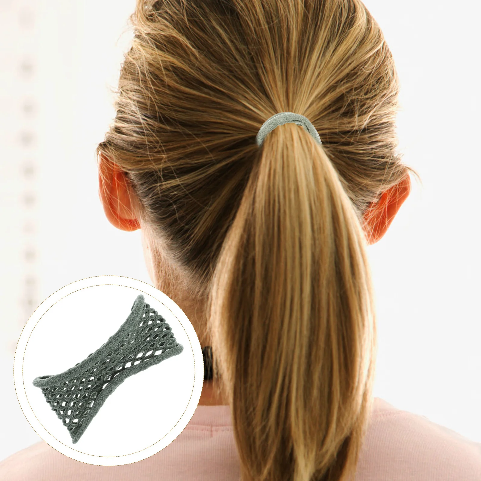 

6Pcs Elastic Hair Bands Thick Heavy Hair Scrunchies Wide Edge Ponytail Holders for Daily School Office Outdoor Use