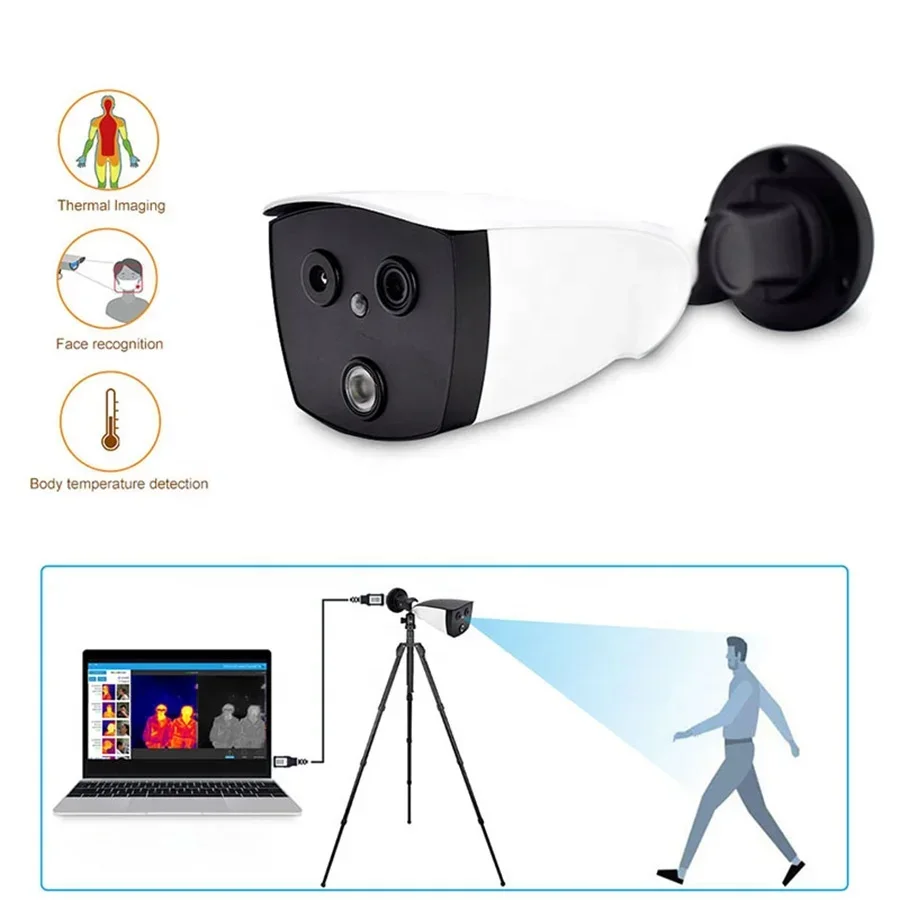 2MP thermal came fever detection IP came ir AI Human Body Temperature thermal imager face recognition came thermovision