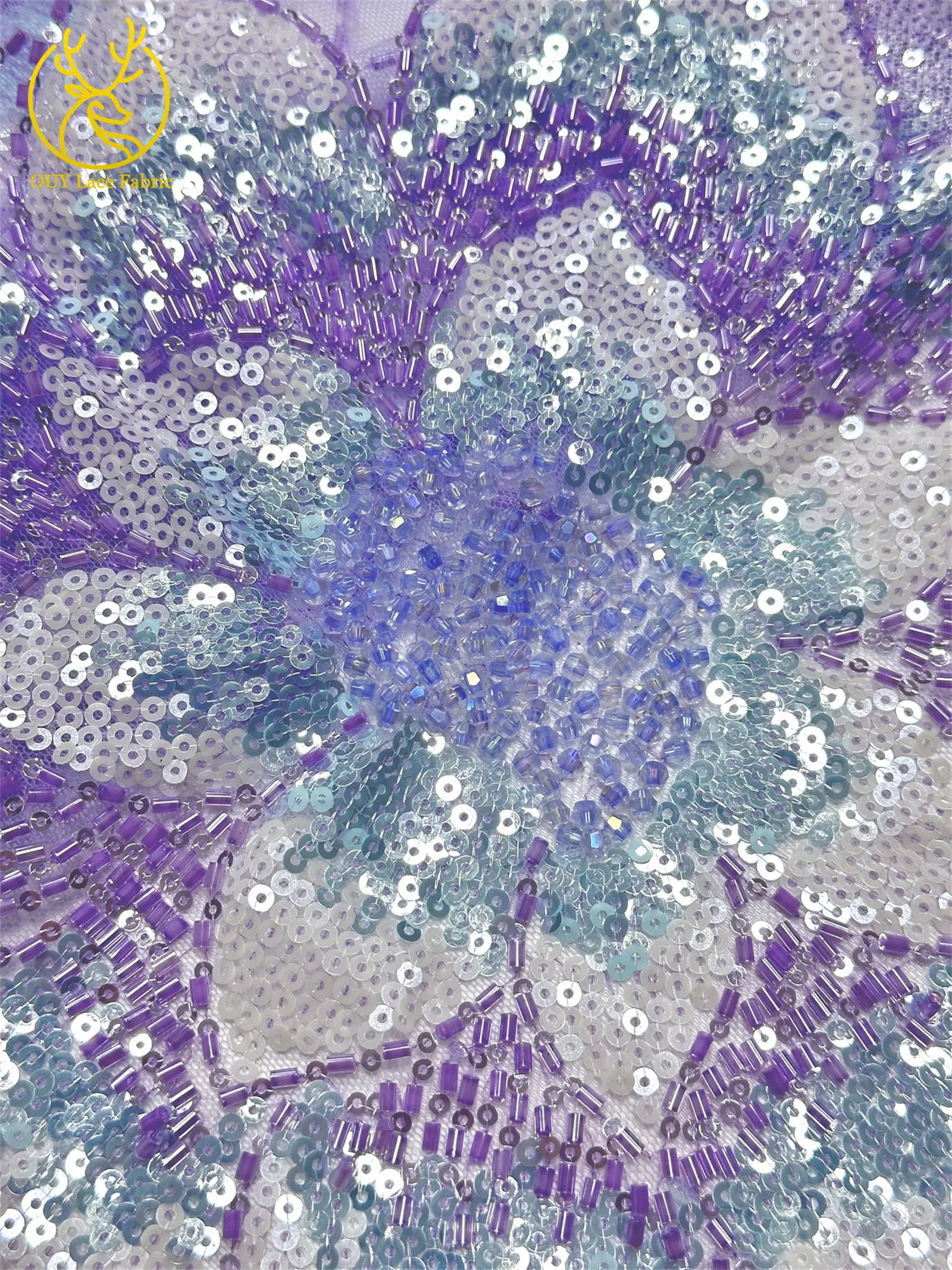 2026 Afrikanischer Bräutigam Bestickter Perlen-Spitzenstoff Modisches Design Französische Pailletten-Spitze Brautkleid Nähmaterial 5 Yards – Detail 29