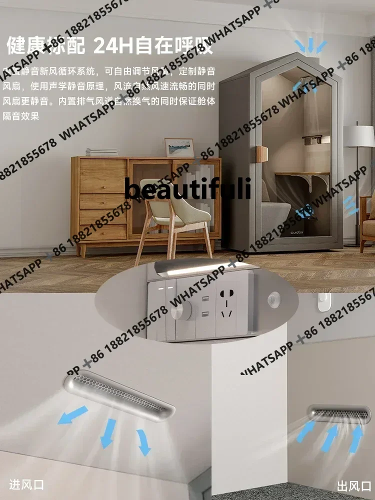 xxqHome Learning Warehouse Mute Cabin Mobile Soundproof Room Home KTV Recording Studio Office Telephone Booth