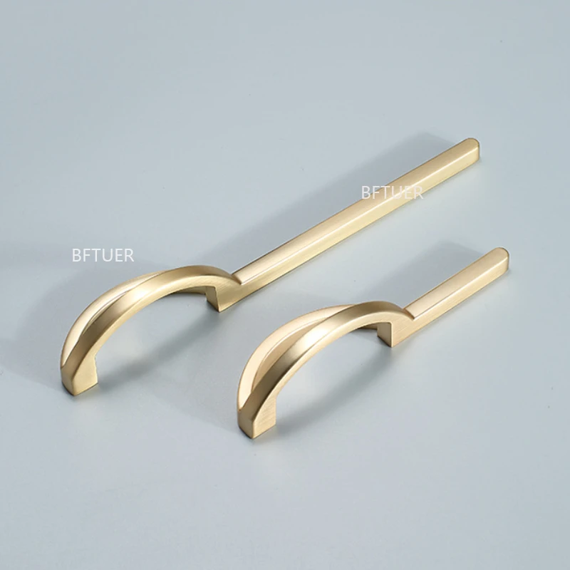 Lengthened Handle Furniture Hardware Wardrobe Door Handle Golden Cabinet Door Handle New Chinese Drawer Shoe Cabinet Handle