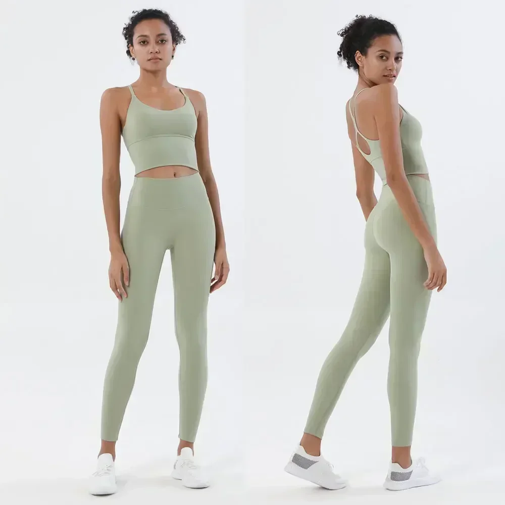 Sportswear Woman Gym Sports Bra and Leggings Woman 2 Piece Set Outifit Naked Feeling Female Fitness Clothing Women' Tracksuit