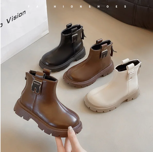 Children Fashion Short Boots 2024 New Kids Chelsea Snow Boots  Girls Knight Boots Princess Classic Sport Shoes Sneakers