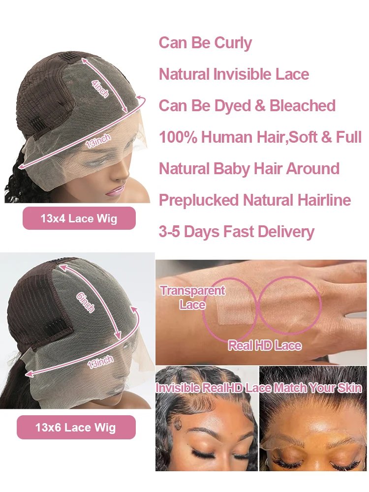 300% الكثافة 40 46 بوصة 13x4 13x6 العظام مستقيم HD الدانتيل الشفاف أمامي خصلات الشعر المستعار الإنسان قبل قطعها البرازيلي الدانتيل الجبهة الباروكات #6