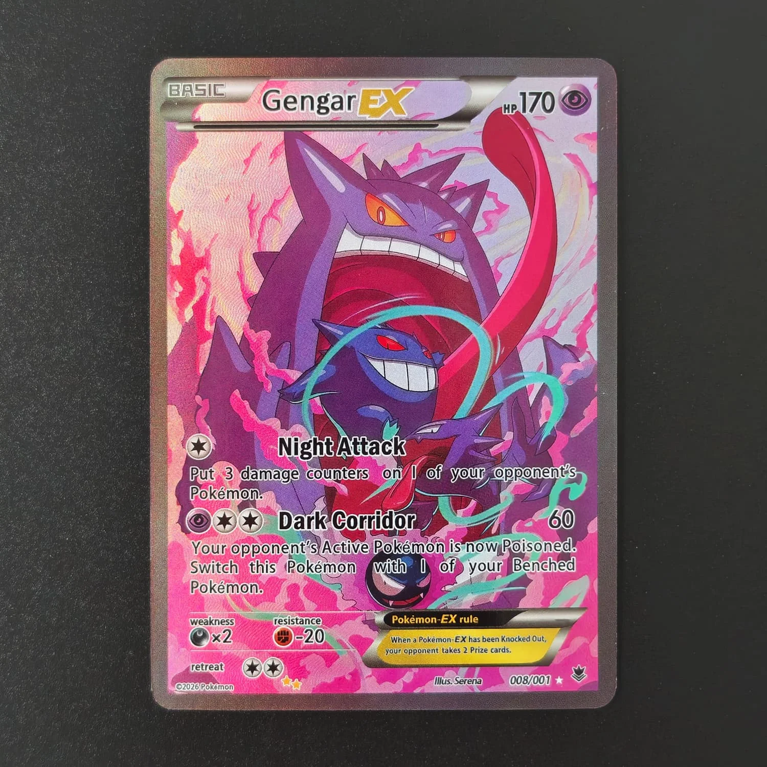 6Pcs DIY PKM Cards EX Generations Gengar Charizard  Snorlax Venusaur Blastoise High Quality Tcg Anime Game Card Gift Toy