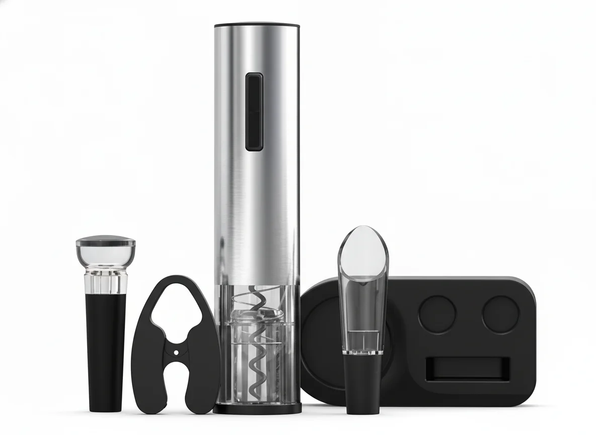 

Электрическая открывалка для вина, автоматический штопор, открывалка для бутылок вина на батарейках с резаком для фольги для домашнего бара, подарок на вечеринку