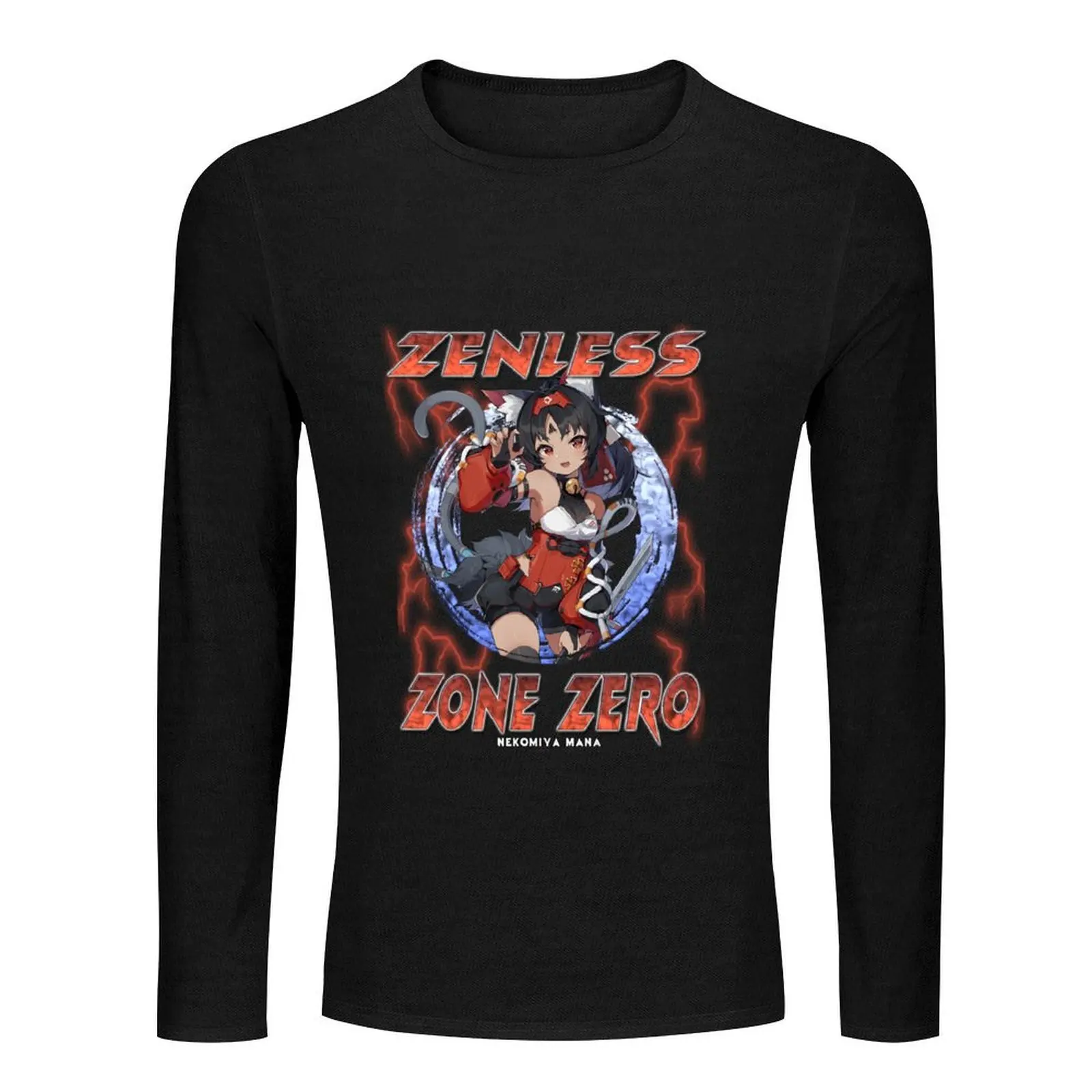 Zenless Zone Zero - Nekomiya Mana Long T-Shirt custom t shirts oversized t shirt men