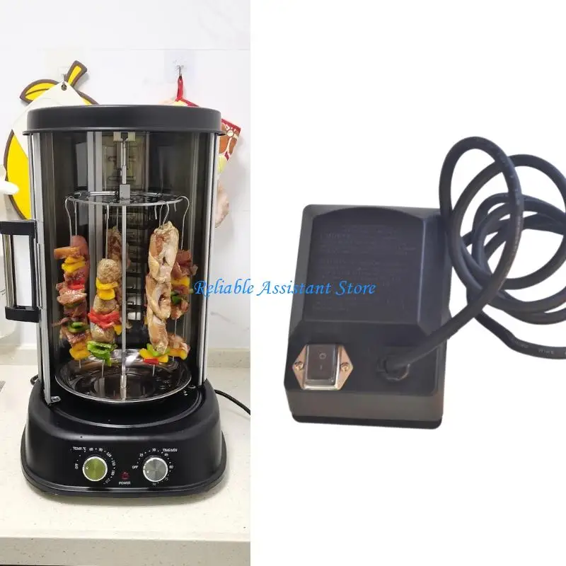 N58C منخفض الطاقة الشواء البصق البصق محرك مقاومة للحرارة 3RPM 220V لاستخدام الطهي في الهواء الطلق