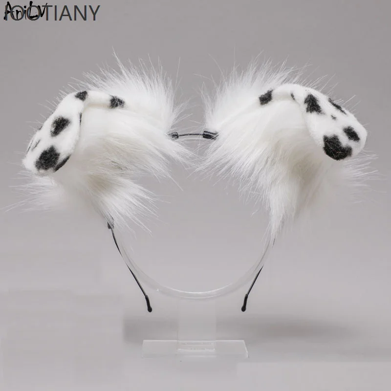

Scottish Fold Cute Dalmatian Headband Animal Headdress Halloween Role Playing Plush Animal Ears Ear Headband Accessories 2025