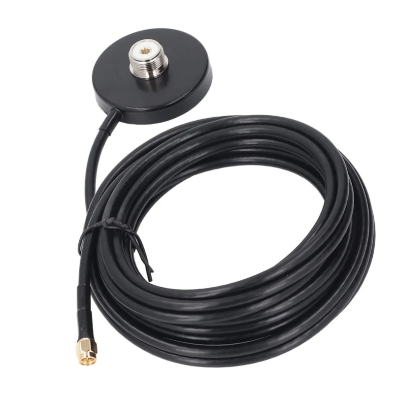 F9 Magnetic Antennae Base Water Resistant Car Radio Antennae Magnet Mount 5M RG58 Cable SMA Male To PL 259 SO 239 UHF Female