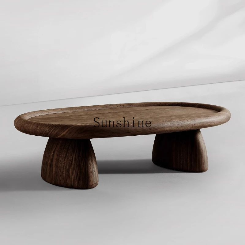 

Modern minimalist oval 1.5 meters large apartment coffee table home living room high sense