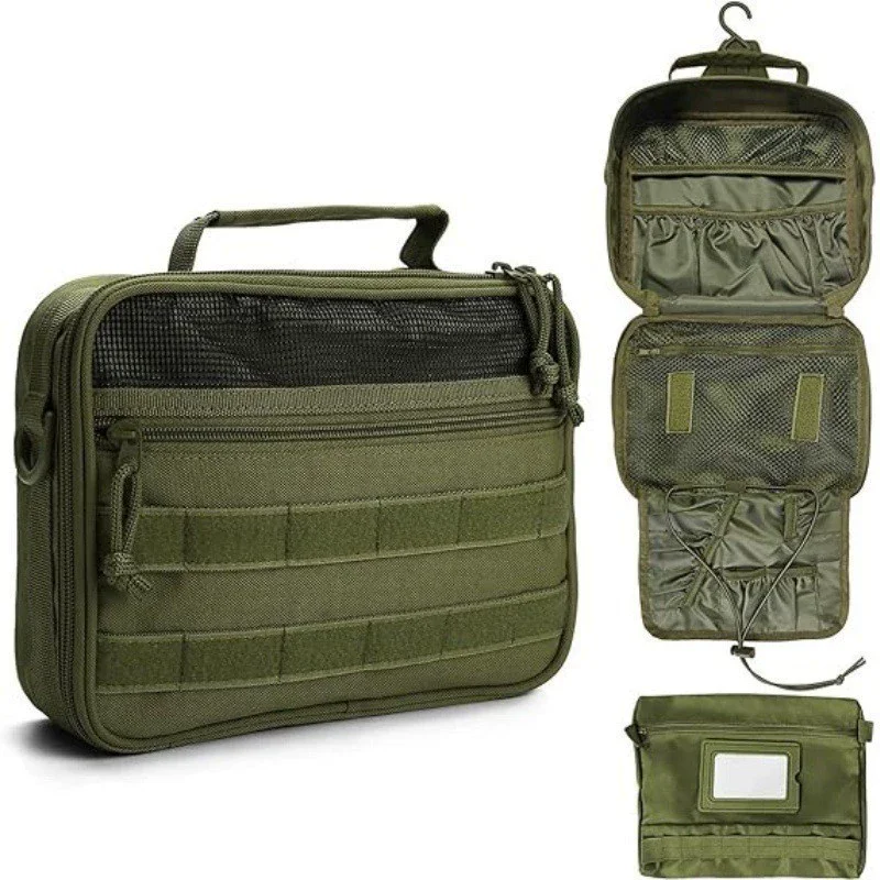 1pc Men's Portable and Durable Tactical Outdoor Bag Made of Oxford Fabric, Toiletries Travel Bags for Short Trips clutch bag sac