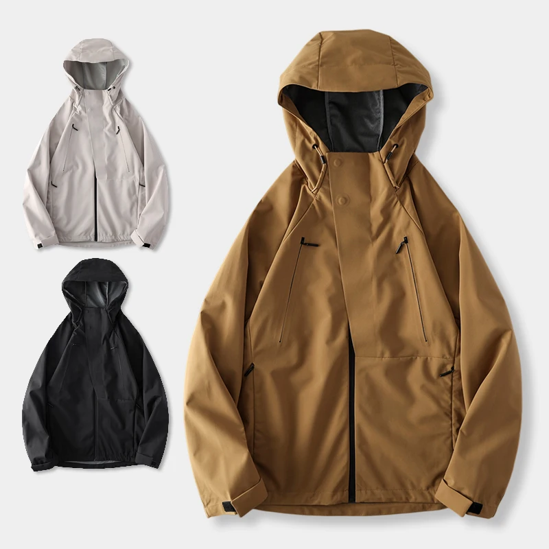 

Уличное мужское весенне-осеннее мягкое пальто-тюет, модный брендовый американский хвост, одинарная рабочая одежда, водонепроницаемая куртка на молнии