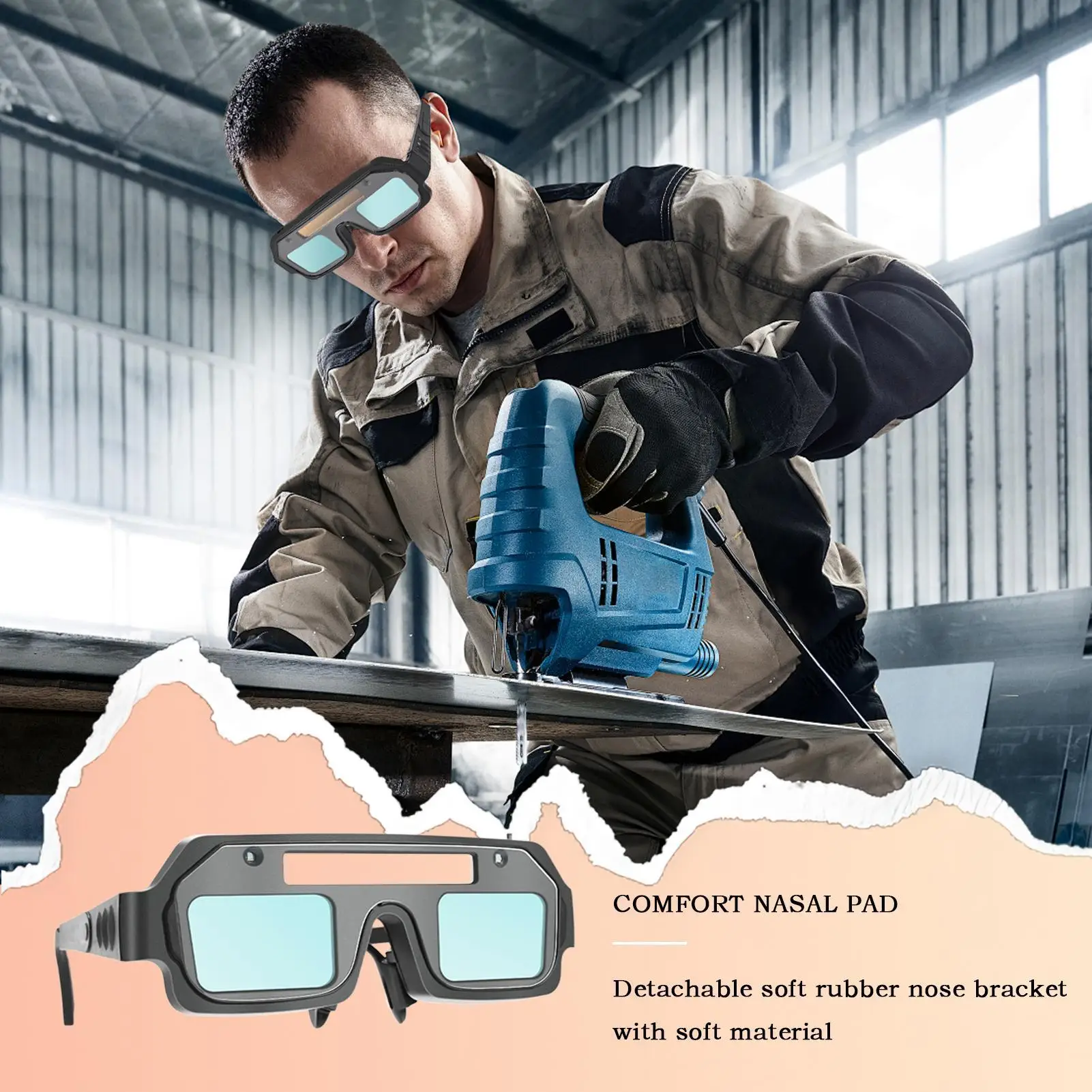 

Auto Darkening Welding Goggles Automatic Changing Welding Goggles 3 Lighting Modes Comfortable Arc Lens Eye Protection Auto