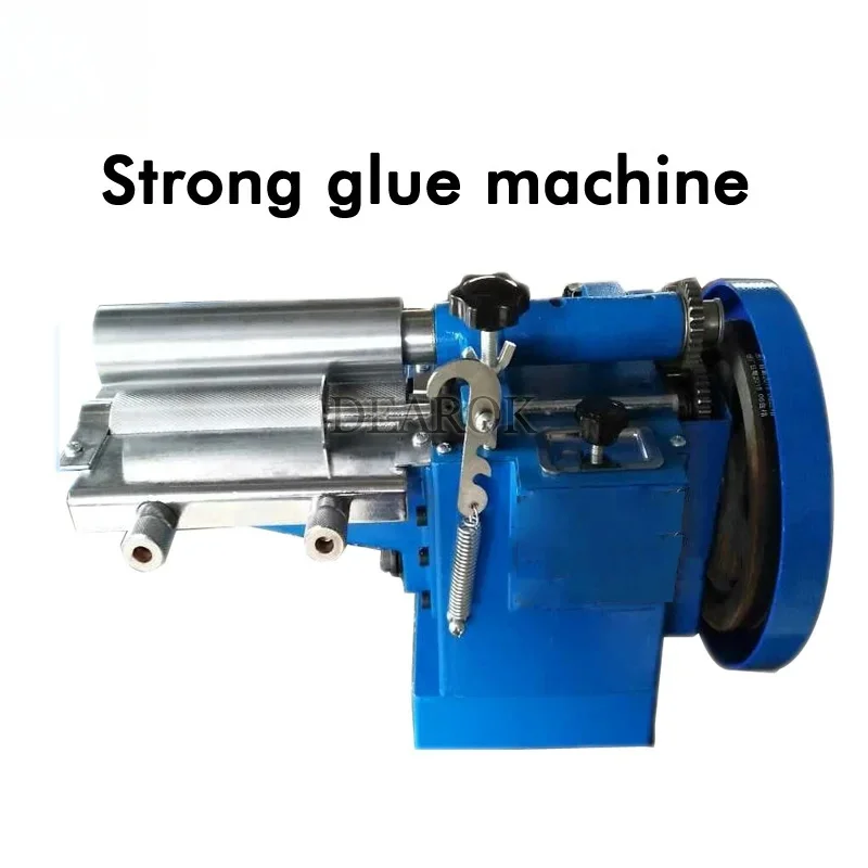 110/220V Strong Gluing Machine 160mm Yellow Rubber Petrol Rubber Roller On Plastic Machine Use For Surface Coating With Glue