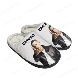 Eminem Hip Hop Rapper Music Popular Home Cotton Custom Slippers Mens Womens Sandals Plush Bedroom Keep Warm Shoe Thermal Slipper