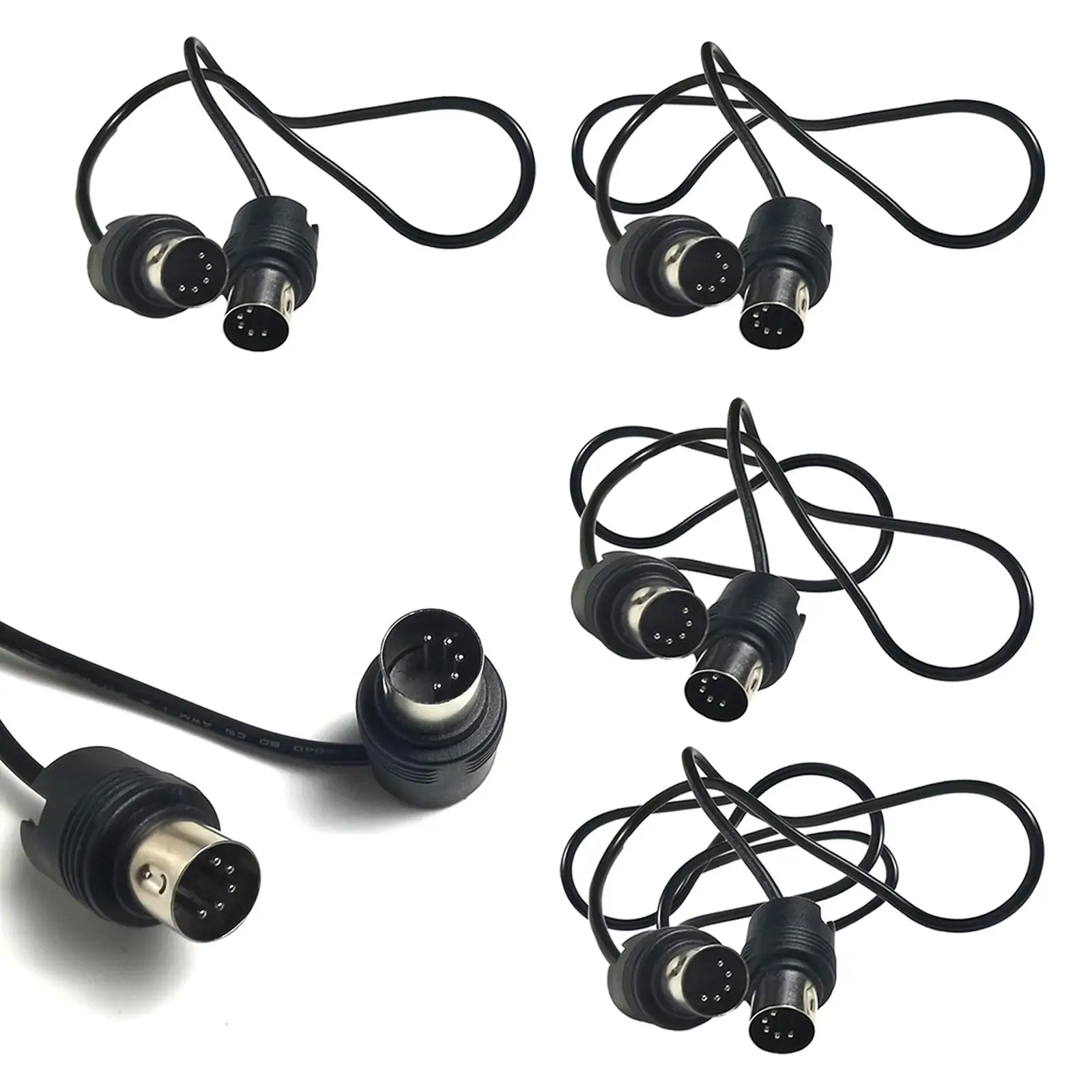 Audio Extension Cord MIDI Cable Organ 5 Pin Din Male Sound Card 5 Pin to 5 Pin Dual Use Male to Male Instrument Cable