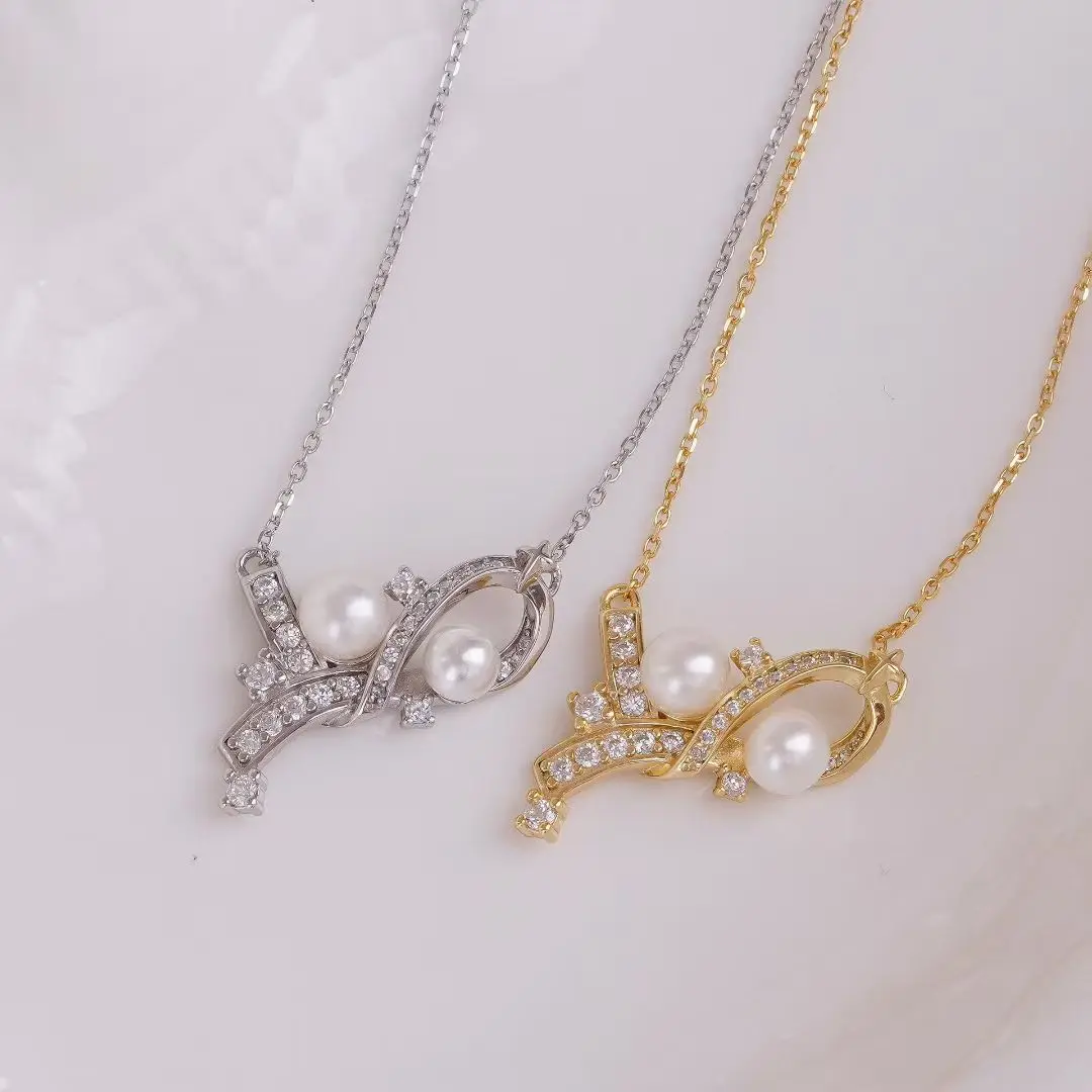 

Крепления для ожерелья из стерлингового серебра S925, фурнитура для ювелирных изделий, детали, фурнитура, аксессуары для жемчуга 5-6 мм, 3 шт./лот