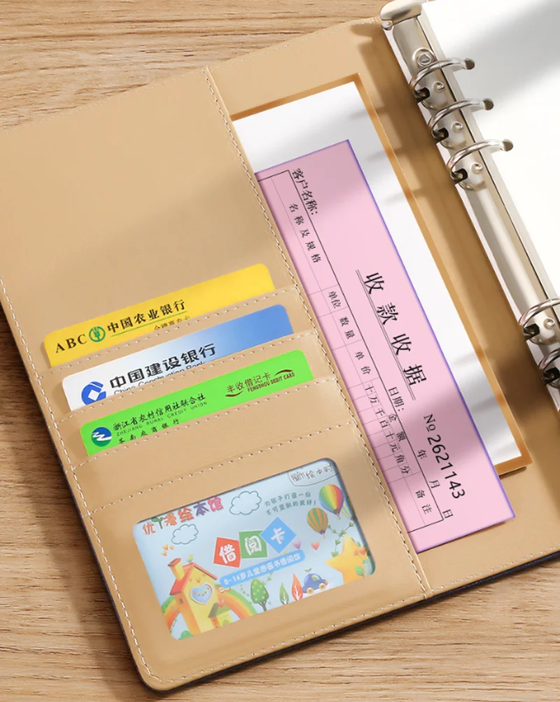 Cuaderno portátil de cuero PU con anillo de hebilla desmontable de hojas sueltas, cuaderno de negocios grueso A5, cuaderno de oficina, juego de