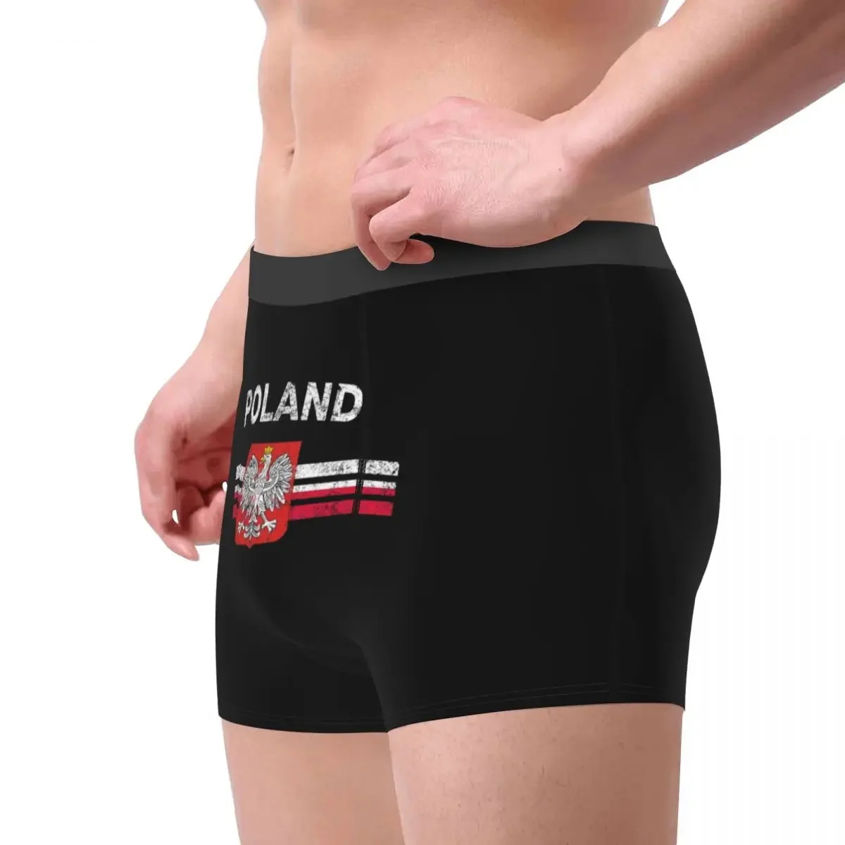 Men Pole Emblem Poland Flag Boxer Briefs Shorts Panties Breathable Underwear Male Novelty Underpants