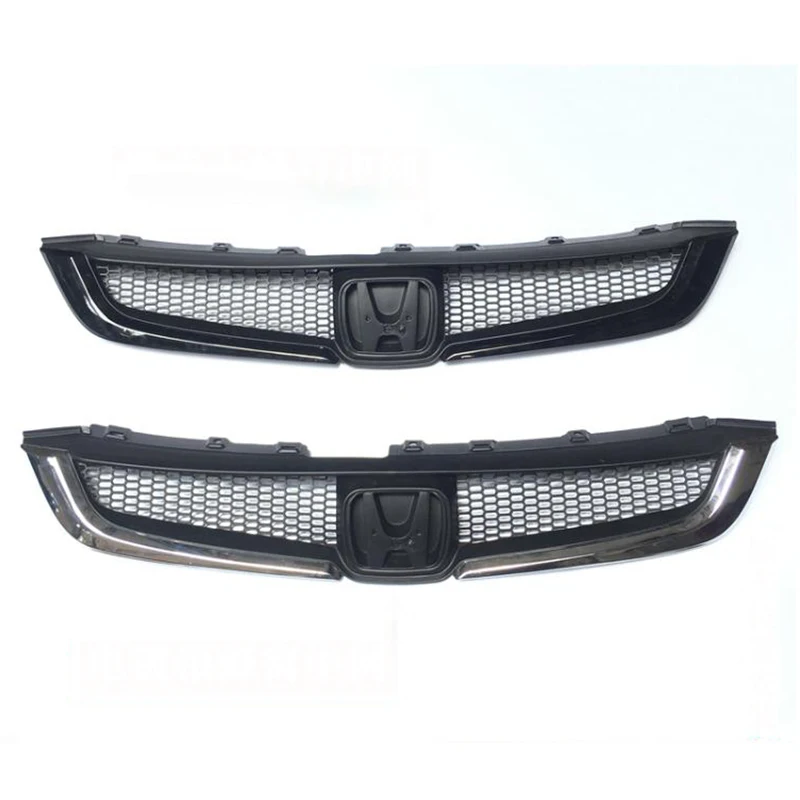 Racing Grills For Honda Accord Grille Body Modeling High Quality Black ABS Plastic Car Bumper Modificatio Accessories 2003-2007