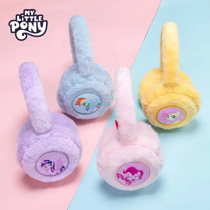 Protetores de orelha My Little Pony, outono e inverno, à prova de vento, calor, proteção de ouvido, meninas, à prova de frio, sacos de orelha, desenho animado, presente kawaii