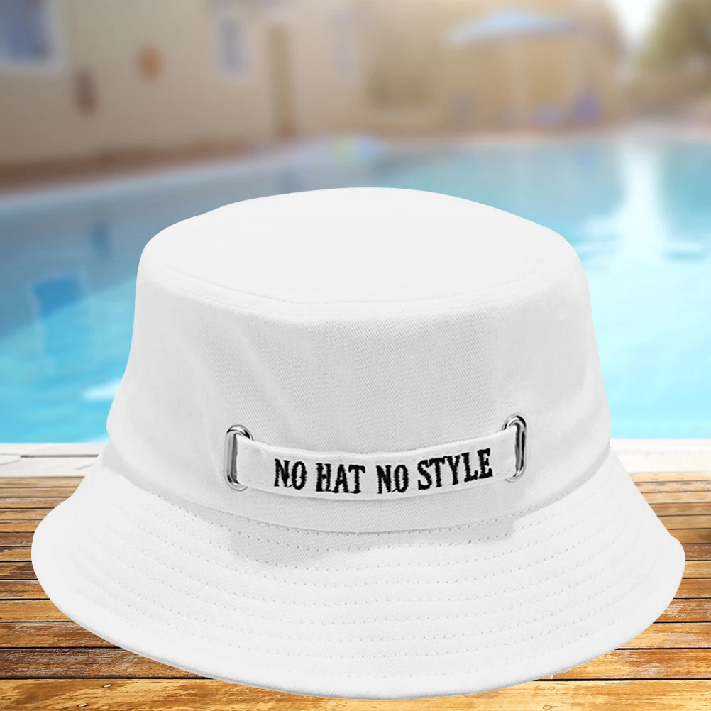 

Sun Protection Bucket Hats Lightweight Foldable Wide Brim for Outdoor Sports Fishing Camping Vacation Daily White Color Sunhats