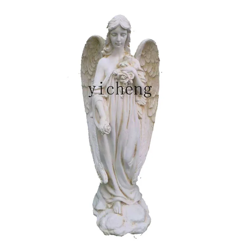 

ZYA Resin Angel Goddess Statue Villa Courtyard Decoration Floor Large Ornament living room decoration