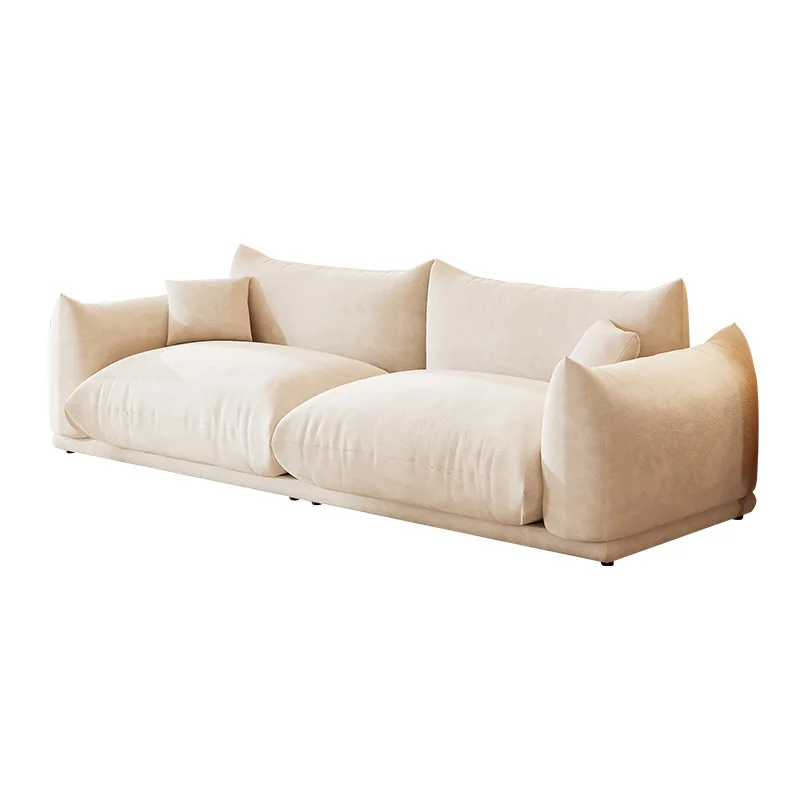 

Small apartment living room bread sofa frosted cloth double