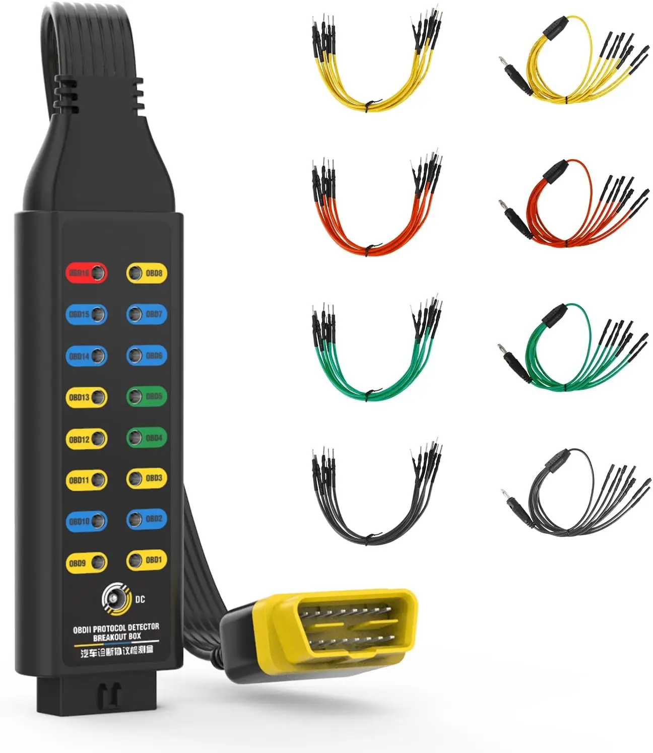 Strumento diagnostico automobilistico DC8V-30V a 16 pin con scatola di sblocco del rilevatore di protocollo OBDII