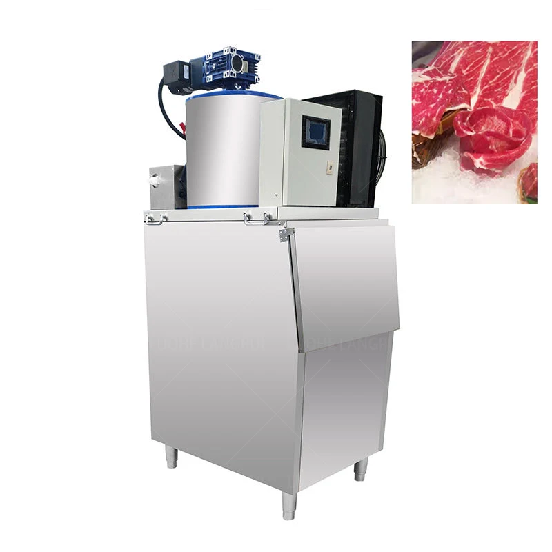Fish Fillet Ice Machine 200-300kg Commercial Seafood Hotel Refrigerated Storage Frozen Salmon Refrigerator