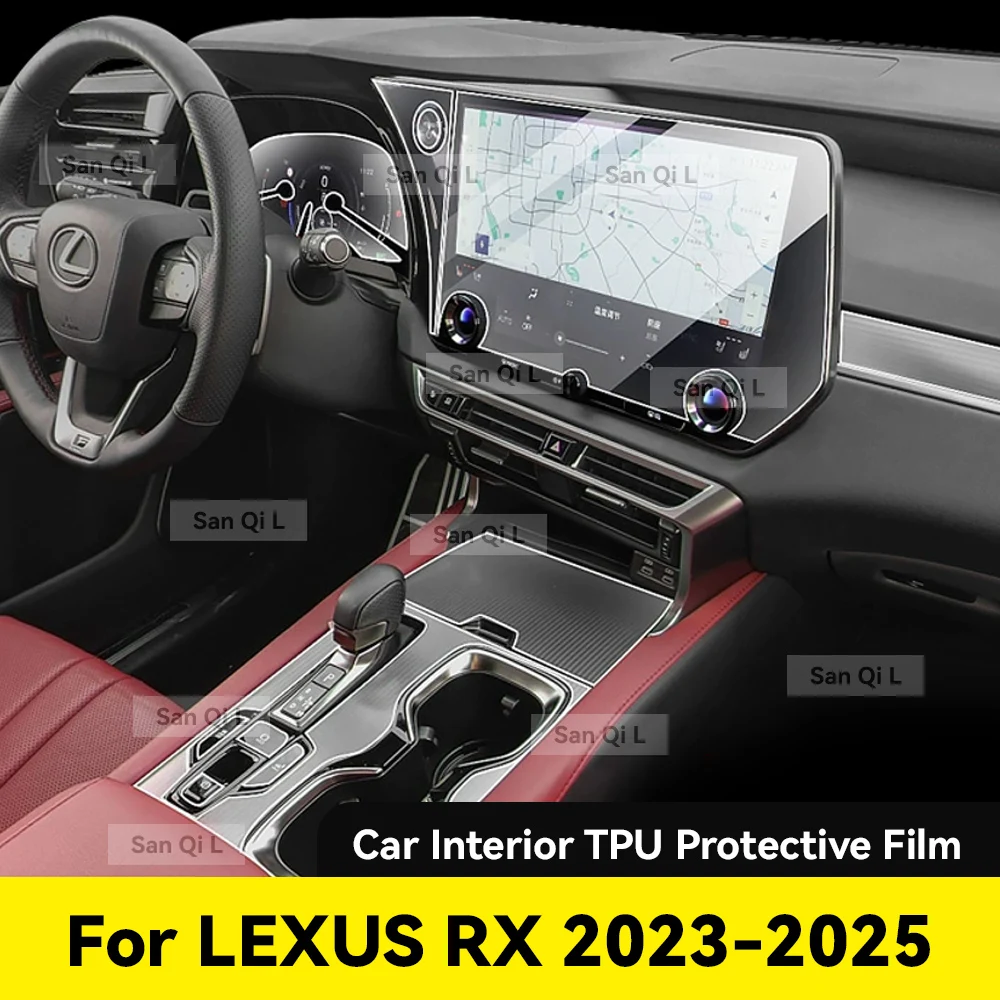

For LEXUS RX 2023 2024 2025 Anti-scratch Car Door Center Console Media Dashboard Navigation Car Accessories TPU Protector Film