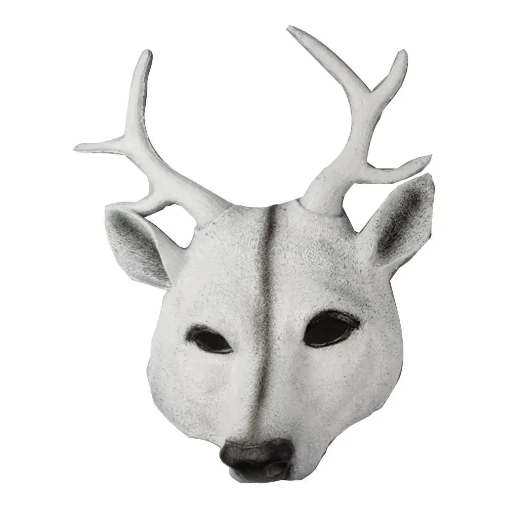 

Pros Cosplay Prom Props Christmas Cosplay Pros Face Mask Show Kabuki Kitsune Mask Deer Head Mask Halloween Mask Animal Mask
