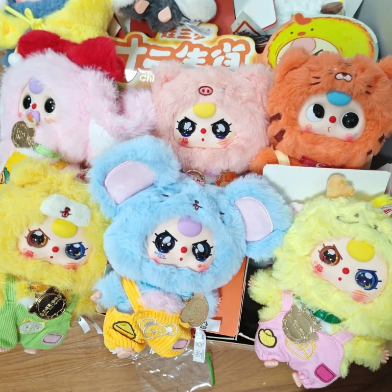 

Baby Three Twelve Chinese Zodiac Blind Box Action Figure Mystery Box Surprise Bag Kawaii Anime Vinyl Face Doll Pendant Toy Gift