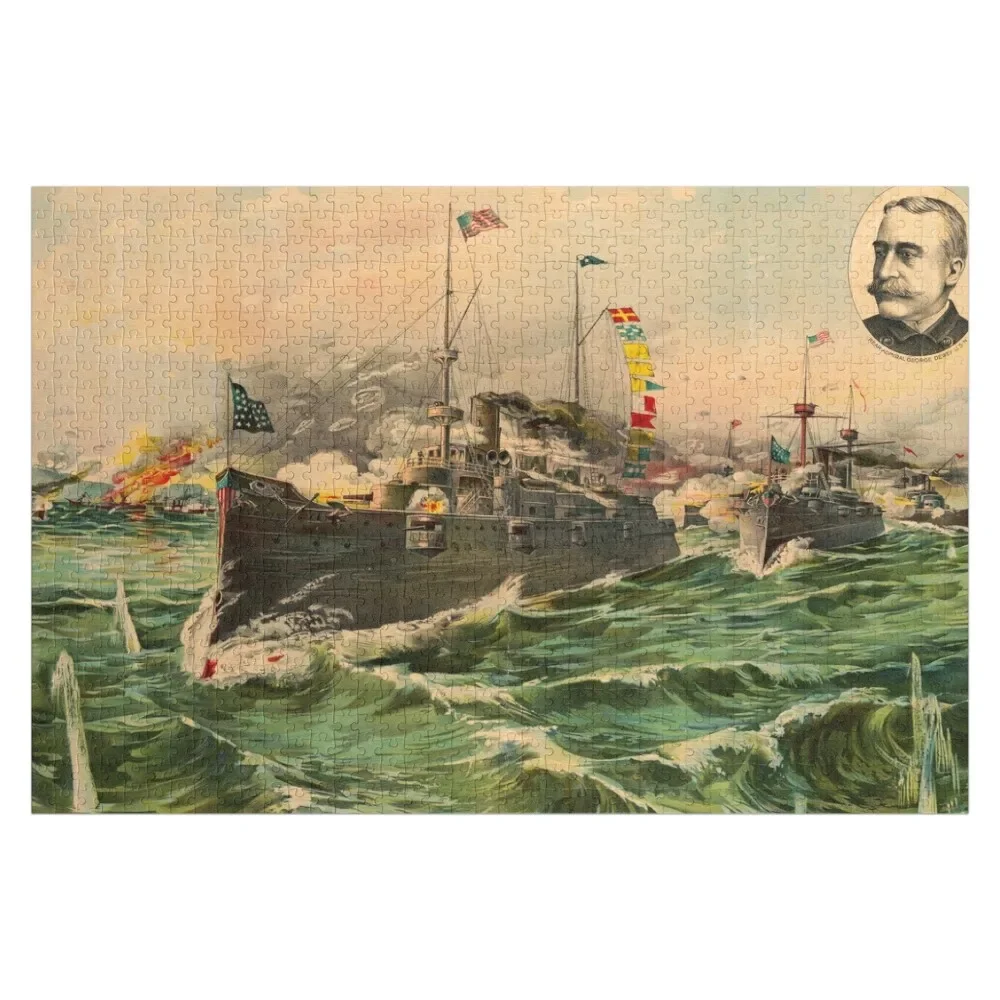 

The Battle of Manila by A. Schramek N.Y. (1898) Jigsaw Puzzle Photo Customized Gifts For Kids Custom Gift Puzzle