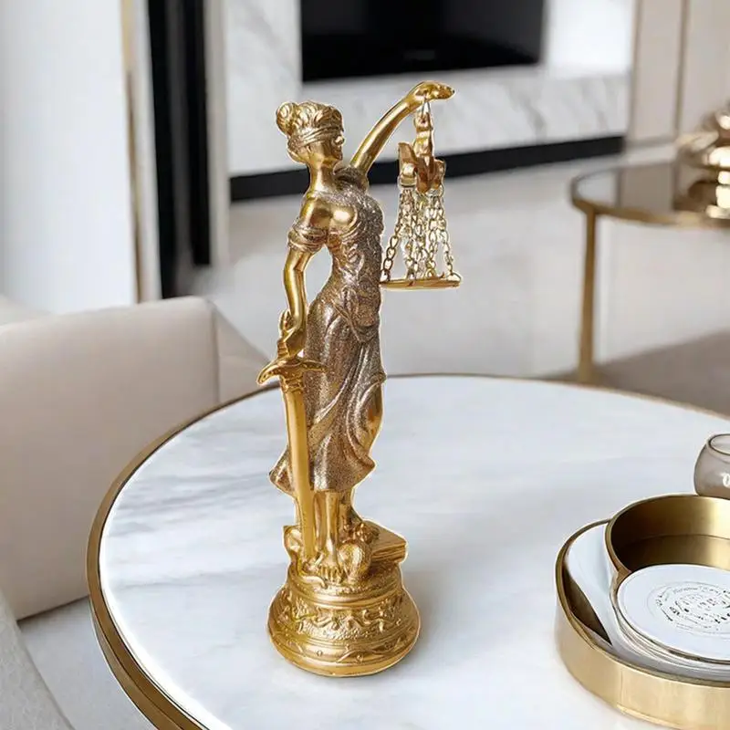 delicate Themis Goddess Of Justice Statue resin Greek Mythology statue Ornaments Fair Angel Sculpture Vintage Home desktop decor