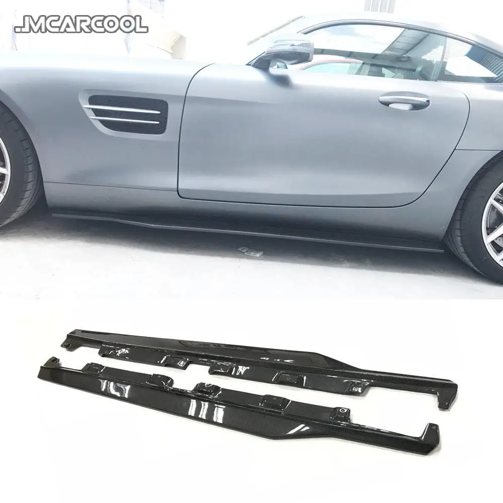 Carbon Fiber Front Bumper Lip Rear Diffuser Side Skirts Body Kits Decoration For Mercedes-Benz AMG GT GTS GTC R Style 2015-2018