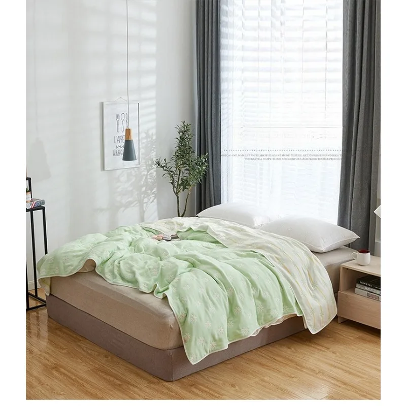 

Cotton 6-layer Gauze Xia Liang Quilt, Pure Cotton Gauze Blanket, Children's Thin Quilt Покрывало Стеганое Colcha