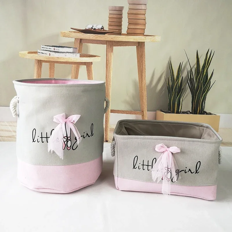 Baby Laundry Basket Cute Car Foldable Toy Storage Bucket Picnic Dirty Clothes Basket Box Canvas Organizer Cartoon 1pc