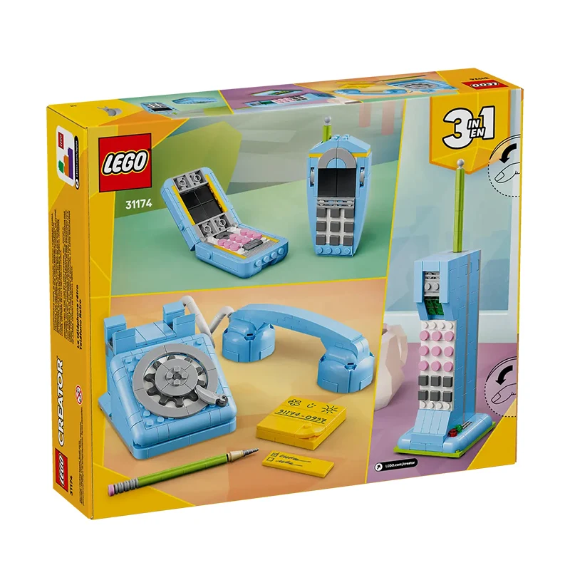 

Lego ретро-телефон, строительные блоки, игрушки, украшение для рабочего стола, дома, легко собрать, детские развивающие игрушки, праздничные подарки