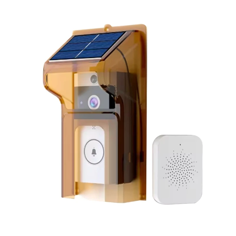 Smart Doorbell Camera With Solar Charging, Waterproof, Night Vision, HD, Two-Way Intercom Voice For Home Security