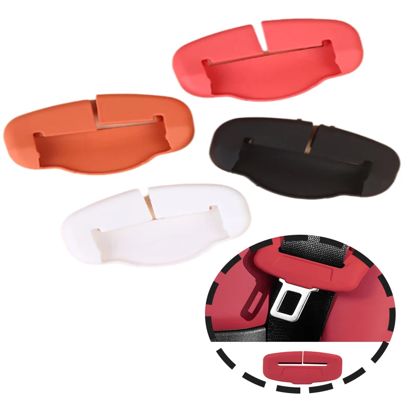 

2Pcs Silicone Seat Belt Buckle Cover Anti-Scratch Rubber Car Seat Buckle Protector Clip Protection Cover Universal For SUV Sedan