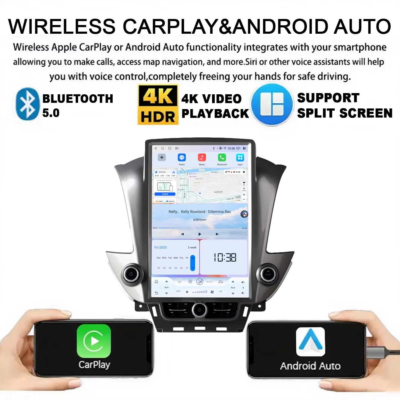 

Автомагнитола LS для GMC Yukon и Chevrolet Suburban 2014+ с Carplay, Android Auto, GPS-навигацией, 4G WiFi и стереоэкраном