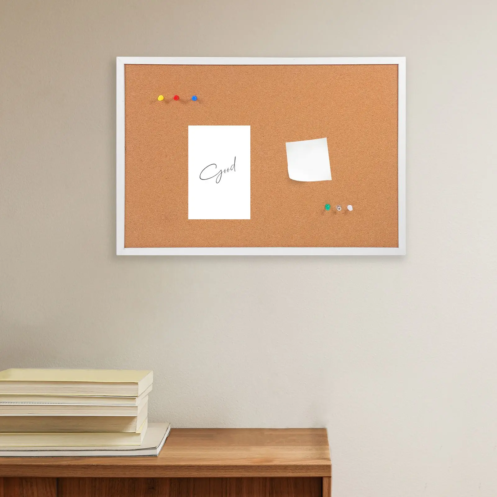 연목 프레임 코르크 보드 30x40cm 벽 마운트 게시판 사무실 홈 장식 사진 메모 디스플레이 게시판 세트