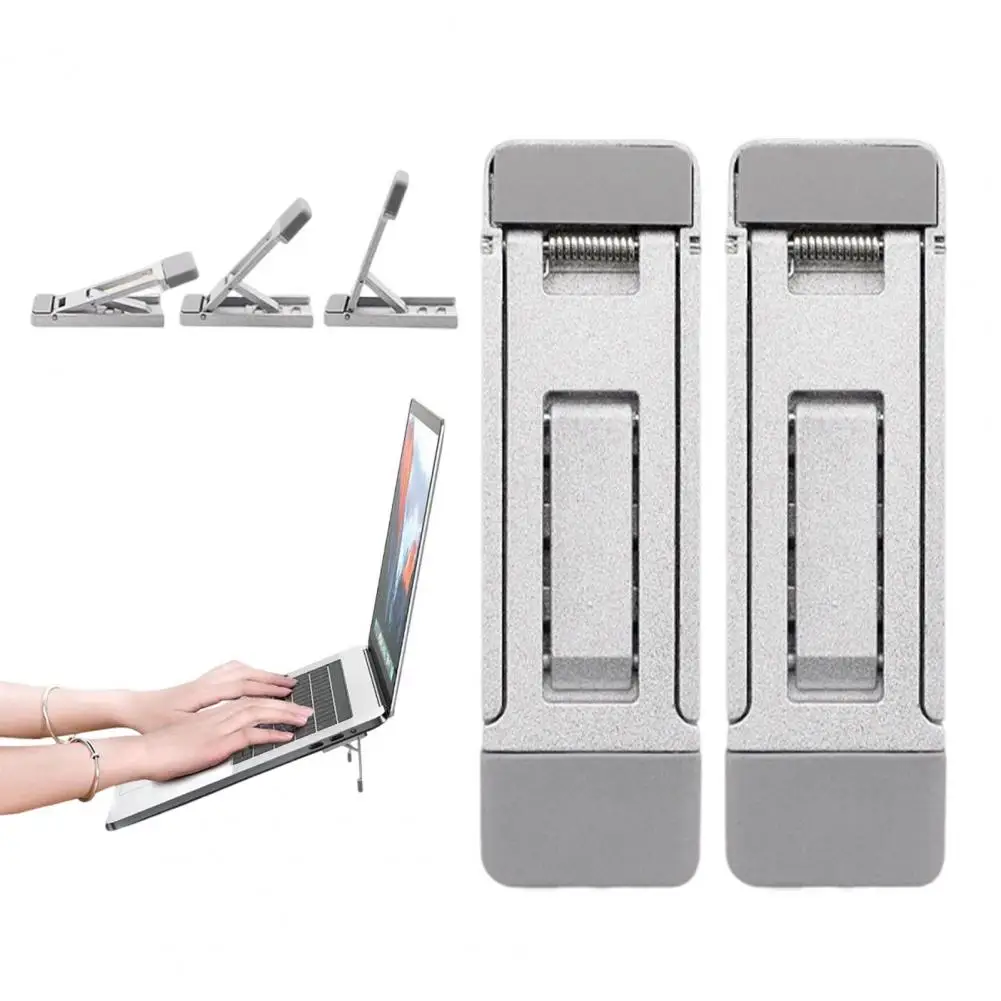Кронштейн из сплава, портативная подставка для ноутбука с противоскользящим дизайном, 3 варианта регулировки высоты, компактный кронштейн для ноутбуков для путешествий