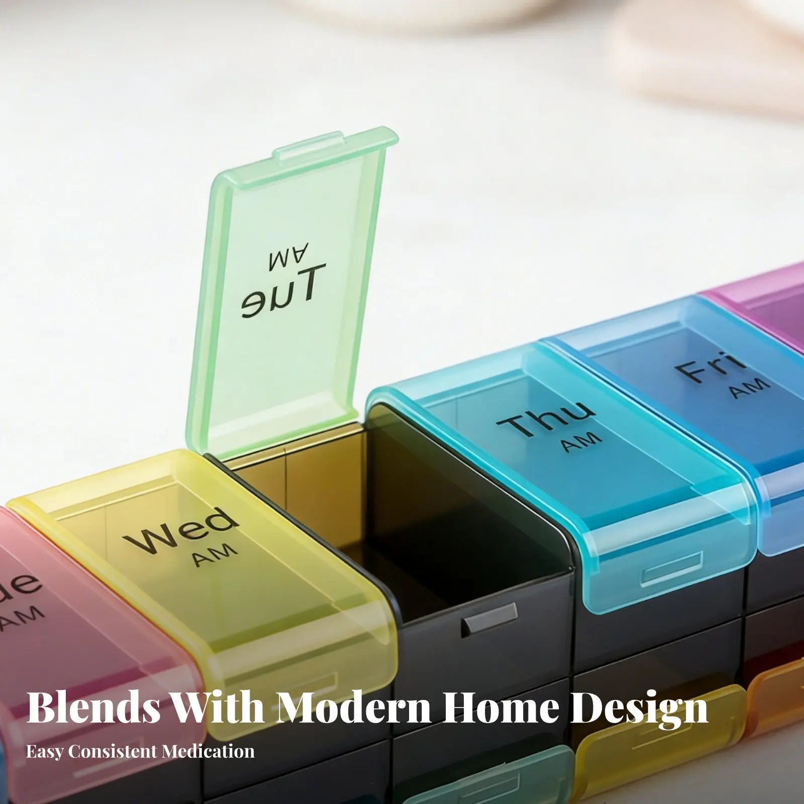 

Двухслойный органайзер, еженедельный, 14 отделений, большая вместимость, влагостойкий, цветное хранилище для хранения в ящиках